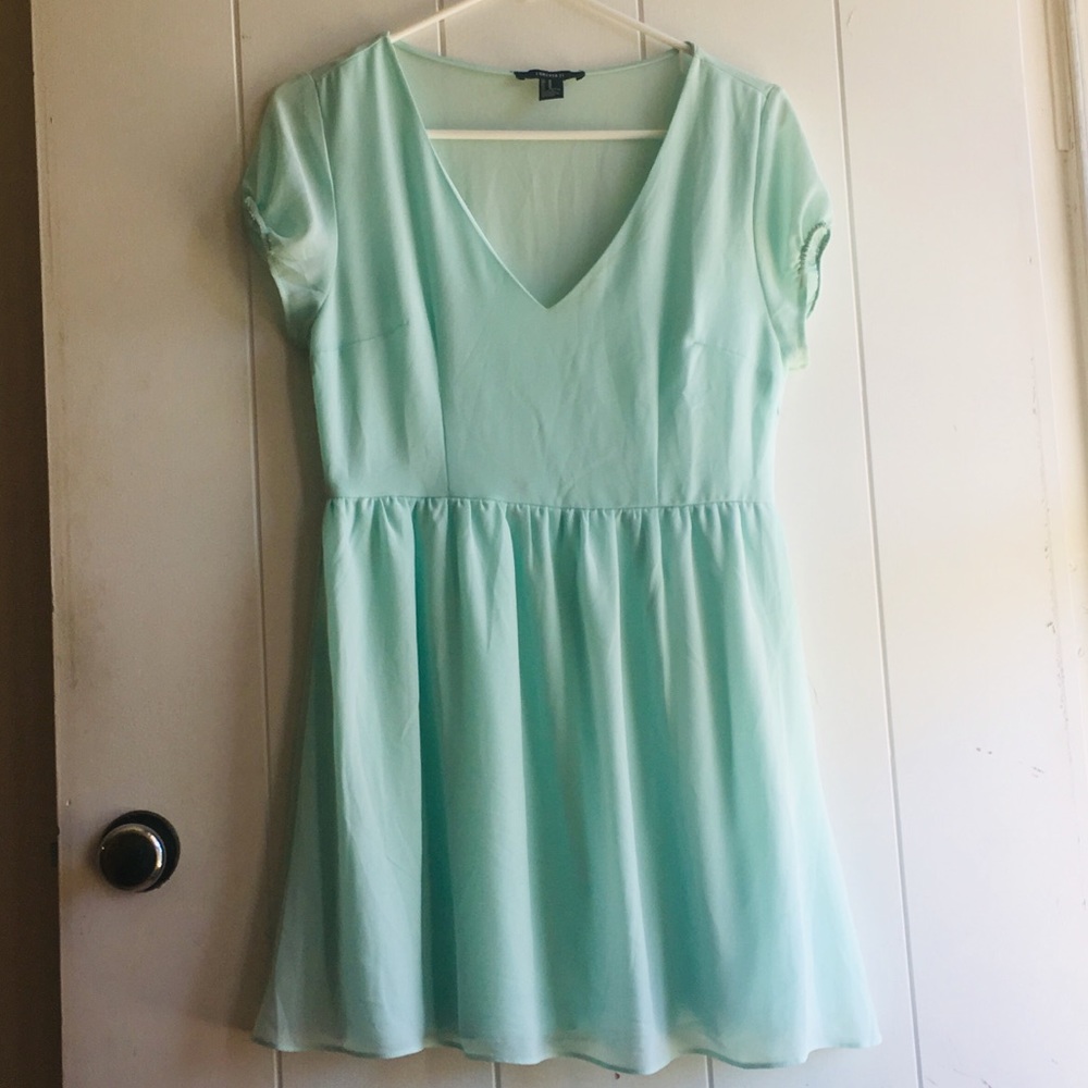 Mint green tea dress